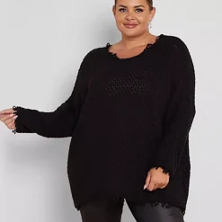 JEANS Plus!>TLL Alexxa neulepaita musta