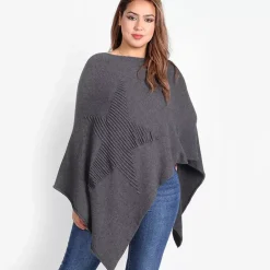 JEANS Plus!>TLL Star neuleponcho t.harmaa
