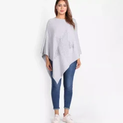 JEANS Plus!>TLL Star neuleponcho v.harmaa