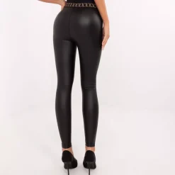 JEANS Leggingsit>Trendy.ing Deco Belt keinonahkaleggingsit musta