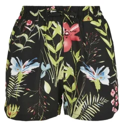 JEANS Shortsit Ja Caprit></noscript>Urban Classics AOP Viscose Resort shortsit musta/kukkakuvio