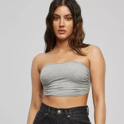 JEANS Lyhythihaiset Paidat Ja Topit>Urban Classics bandeautoppi vaaleanharmaa