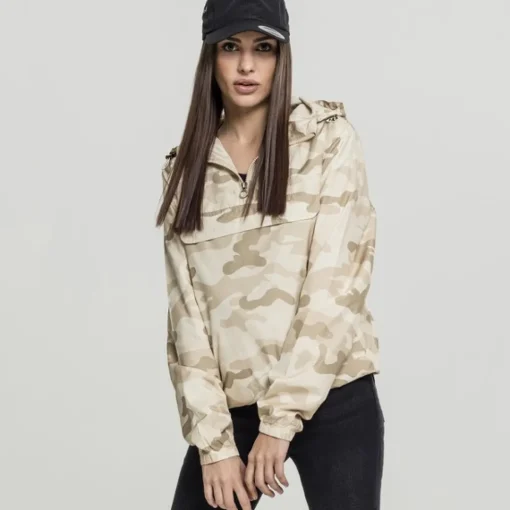 JEANS Takit>Urban Classics Camo Pull Over takki sand camo