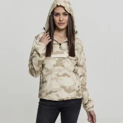 JEANS Takit>Urban Classics Camo Pull Over takki sand camo
