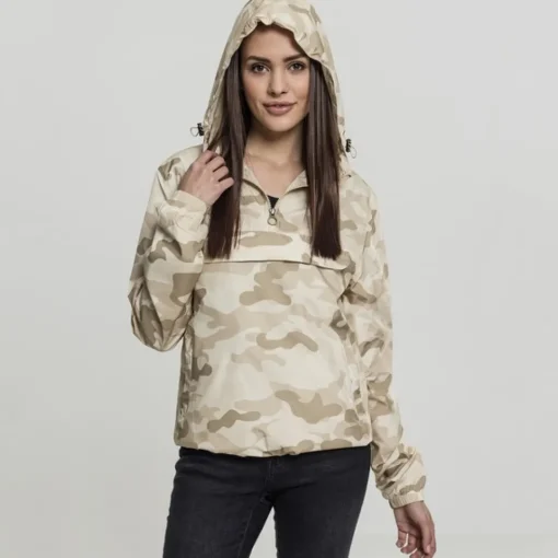 JEANS Takit>Urban Classics Camo Pull Over takki sand camo