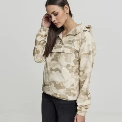 JEANS Takit></noscript>Urban Classics Camo Pull Over takki sand camo