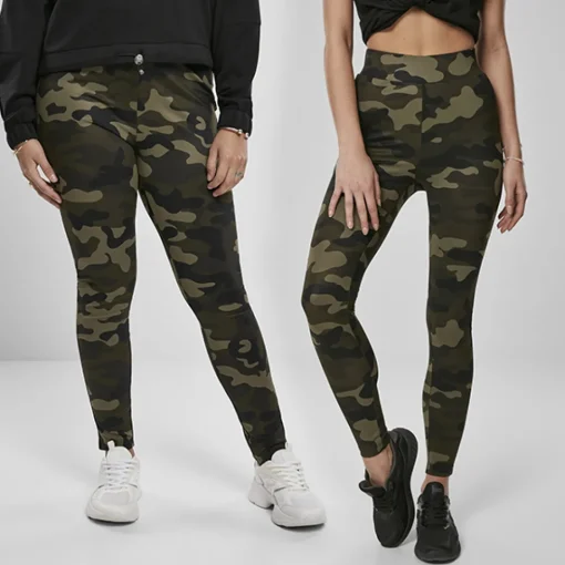 JEANS Leggingsit>Urban Classics Camo Tech leggingsit wood camo
