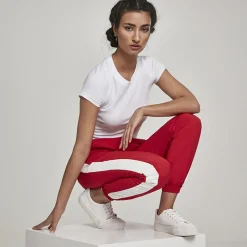 JEANS Housut>Urban Classics Crinkle tuulihousut punainen