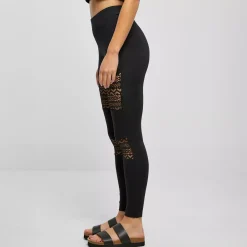 JEANS Leggingsit | Plus!>Urban Classics Crochet Lace leggingsit musta