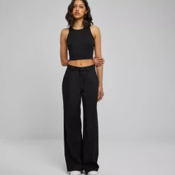 JEANS Lyhythihaiset Paidat Ja Topit></noscript>Urban Classics Crop ribbitoppi musta