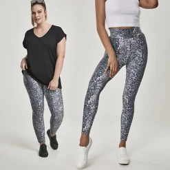 JEANS Leggingsit>Urban Classics High Waist leggingsit harmaa/käärmekuvio