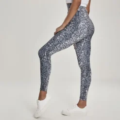 JEANS Leggingsit>Urban Classics High Waist leggingsit harmaa/käärmekuvio