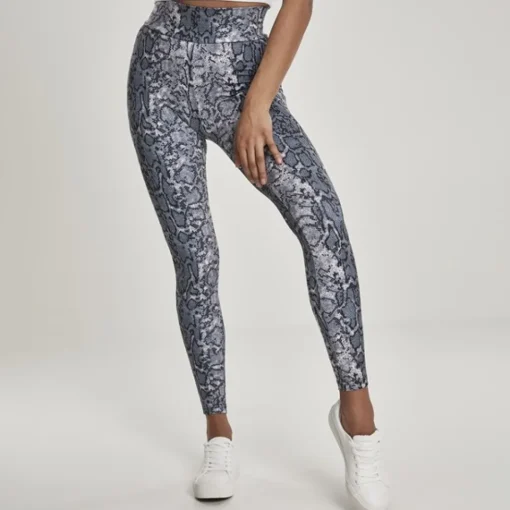 JEANS Leggingsit>Urban Classics High Waist leggingsit harmaa/käärmekuvio