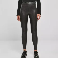 JEANS Leggingsit | Plus!>Urban Classics Highwaist Glamours leggingsit musta
