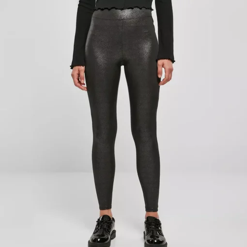 JEANS Leggingsit | Plus!>Urban Classics Highwaist Glamours leggingsit musta