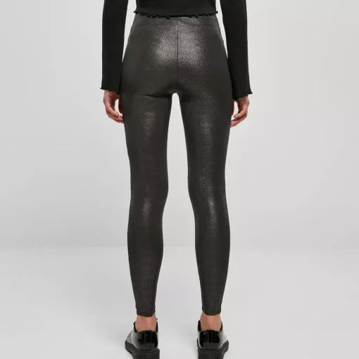 JEANS Leggingsit | Plus!>Urban Classics Highwaist Glamours leggingsit musta