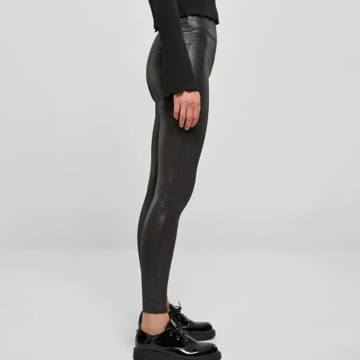 JEANS Leggingsit | Plus!>Urban Classics Highwaist Glamours leggingsit musta