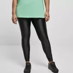 JEANS Leggingsit | Plus!></noscript>Urban Classics Highwaist Shiny leggingsit musta
