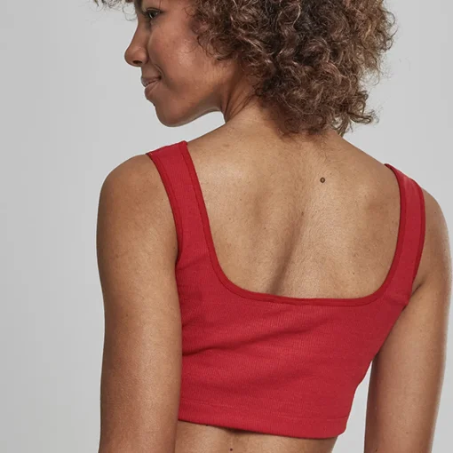 JEANS Lyhythihaiset Paidat Ja Topit>Urban Classics Rib Short toppi punainen