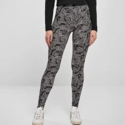 JEANS Leggingsit | Plus!>Urban Classics Soft AOP Leggingsit blacknewpaisley