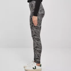 JEANS Leggingsit | Plus!>Urban Classics Soft AOP Leggingsit blacknewpaisley