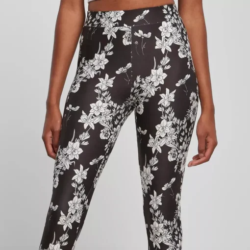 JEANS Leggingsit>Urban Classics Soft AOP Leggingsit blackflower