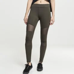JEANS Leggingsit>Urban Classics Tech Mesh leggingsit oliivi