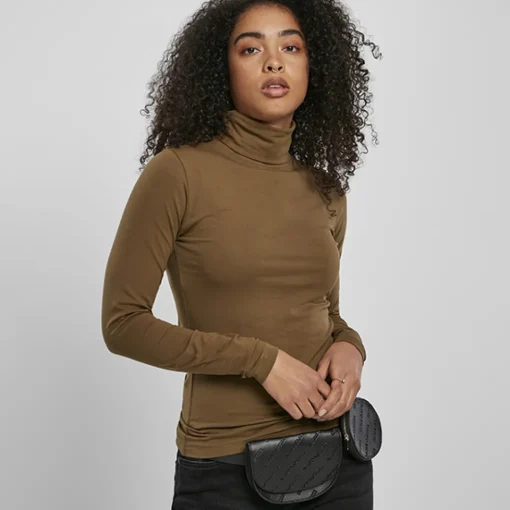 JEANS Pitkähihaiset Paidat>Urban Classics Turtleneck paita Summer Olive