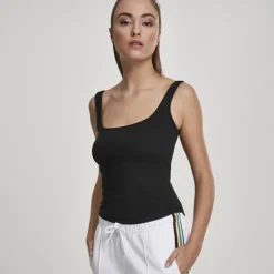 JEANS Lyhythihaiset Paidat Ja Topit>Urban Classics Wide Neck toppi musta