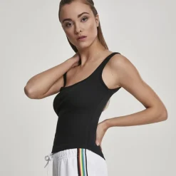 JEANS Lyhythihaiset Paidat Ja Topit>Urban Classics Wide Neck toppi musta