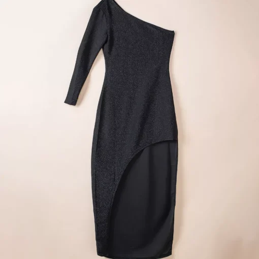 JEANS Maksimekot>Valentine kimaltava mekko musta