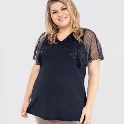 JEANS Lyhythihaiset Paidat Ja Topit | Plus!>Veti Style Verya paita musta