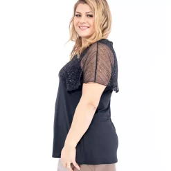 JEANS Lyhythihaiset Paidat Ja Topit | Plus!>Veti Style Verya paita musta
