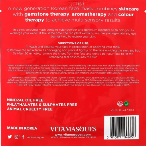 JEANS Meikit>Vitamasque Ruby kangasnaamio 20 ml