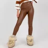 JEANS Leggingsit>Viton Becky PU thermoleggingsit ruskea