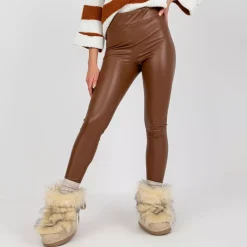 JEANS Leggingsit>Viton Becky PU thermoleggingsit ruskea