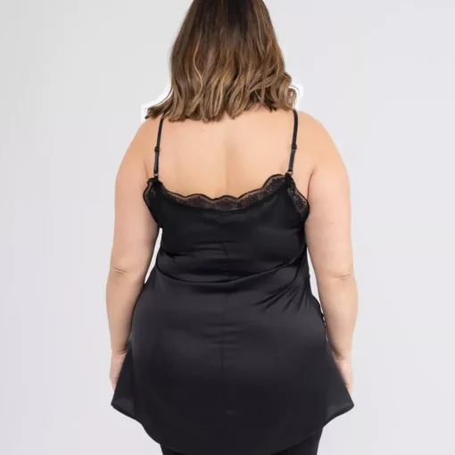 JEANS Lyhythihaiset Paidat Ja Topit | Plus!>2W Paris Cherrie satiinitoppi musta