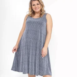 JEANS Midimekot | Plus!>2W Paris Chic kimaltava mekko hopea