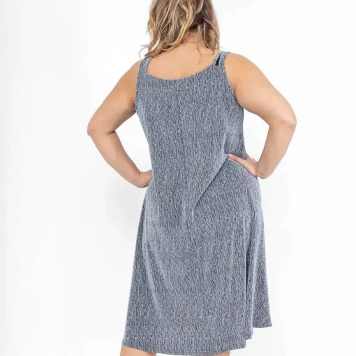 JEANS Midimekot | Plus!>2W Paris Chic kimaltava mekko hopea