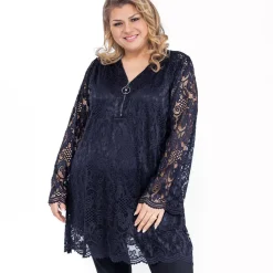 JEANS Tunikat | Plus!>2W Paris Encaje pitsitunika musta