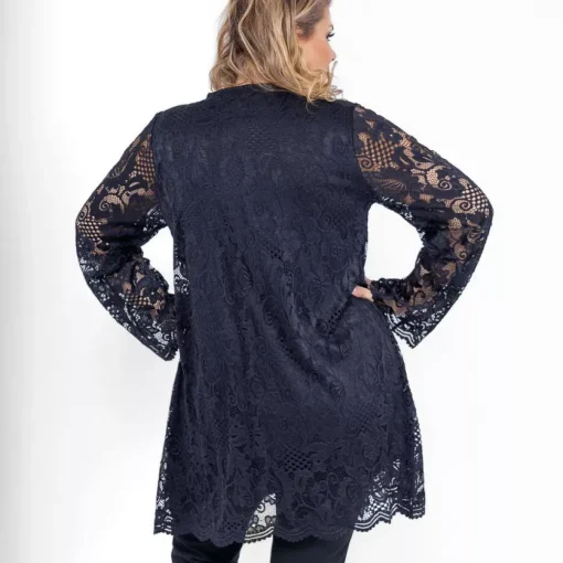 JEANS Tunikat | Plus!>2W Paris Encaje pitsitunika musta
