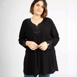 JEANS Tunikat | Plus!>2W Paris Faire tunika musta