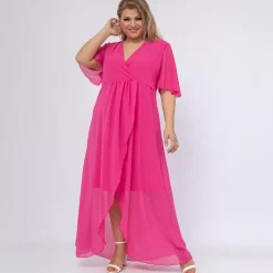JEANS Maksimekot | Plus!>2W Paris Jenina sifonkimekko fuksia