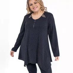 JEANS Pitkähihaiset Paidat | Plus!>2W Paris Latoya kimaltava paita musta