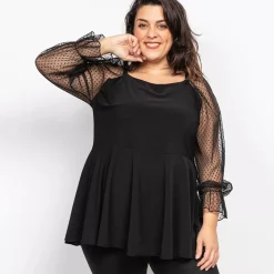 JEANS Pitkähihaiset Paidat | Plus!>2W Paris Lylah paita musta