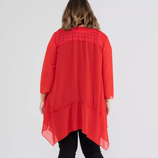 JEANS Takit | Plus!>2W Paris Marya sifonkijakku punainen