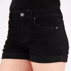 JEANS Shortsit Ja Caprit>Wax Jean Evelina farkkushortsit musta