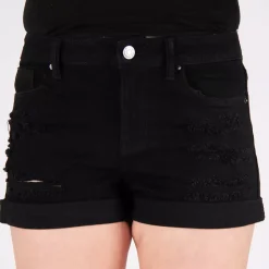 JEANS Shortsit Ja Caprit>Wax Jean Evelina farkkushortsit musta