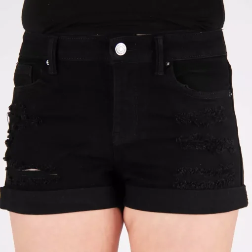 JEANS Shortsit Ja Caprit>Wax Jean Evelina farkkushortsit musta