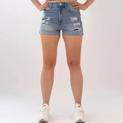 JEANS Shortsit Ja Caprit>Wax Jean Gida farkkushortsit light blue